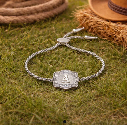 Buckle Ridge Initial Bracelet