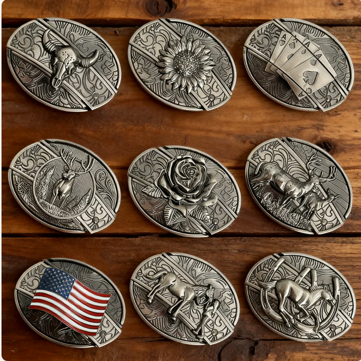 Western Knife Belt Buckles Collection